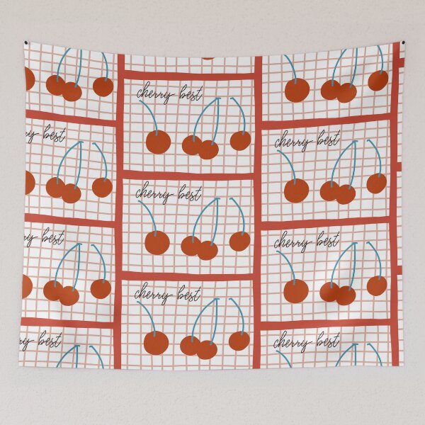 Item preview, Cherry best - pink stripe designed and sold by ElmLenonn.