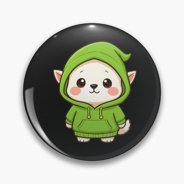 Item preview, Chibi Elf Dog | Simple Cute Green Hoodie designed and sold by ColorSplash123.
