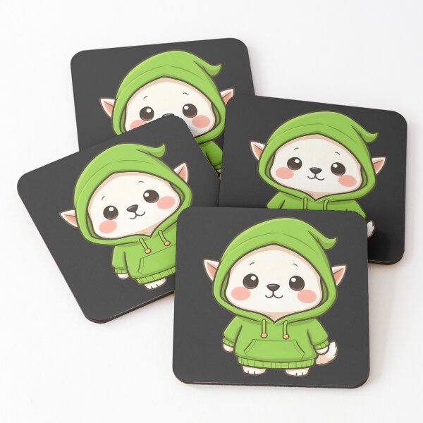 Item preview, Chibi Elf Dog | Simple Cute Green Hoodie designed and sold by ColorSplash123.