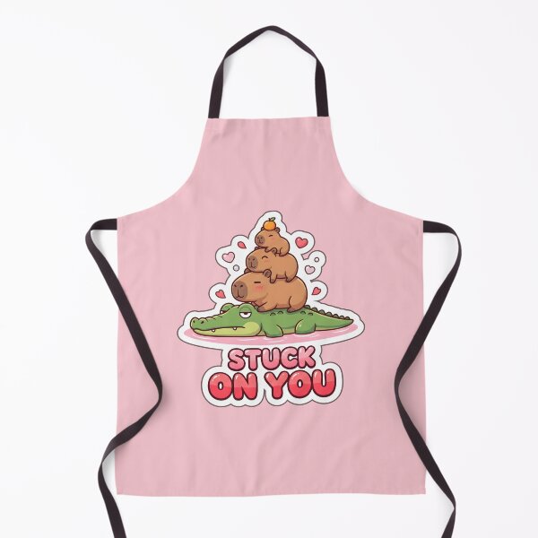 Item preview, Valentine Stuck On You Capybara Alligator Cute Love Sticker designed and sold by Nuist25.
