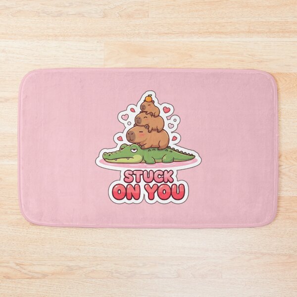 Item preview, Valentine Stuck On You Capybara Alligator Cute Love Sticker designed and sold by Nuist25.