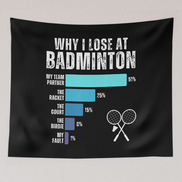 Artikelvorschau, Warum ich beim Badminton verliere – Humorvolles Zitat eines Badmintonspieler-Liebhabers entworfen und verkauft von KelseyYasuko.