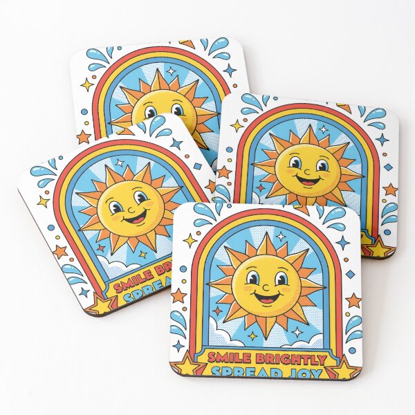 Item preview, Smile Brightly – Spread Joy | Retro Sunshine Positive Vibes Design designed and sold by VedantXStudio.