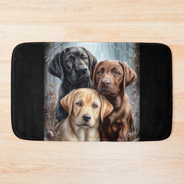Item preview, Three Labrador Retrievers in Winter Scene designed and sold by PetsArt.