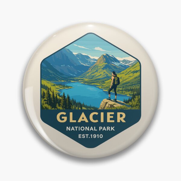 Artikelvorschau, Aufkleber für den Glacier-Nationalpark entworfen und verkauft von Gideon Emmerich.