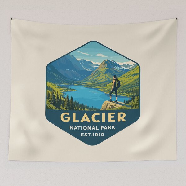 Item preview, Glacier National Park Sticker designed and sold by Gideon Emmerich.