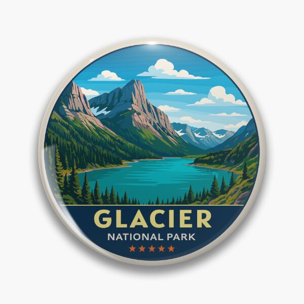 Artikelvorschau, Aufkleber für den Glacier-Nationalpark entworfen und verkauft von Gideon Emmerich.