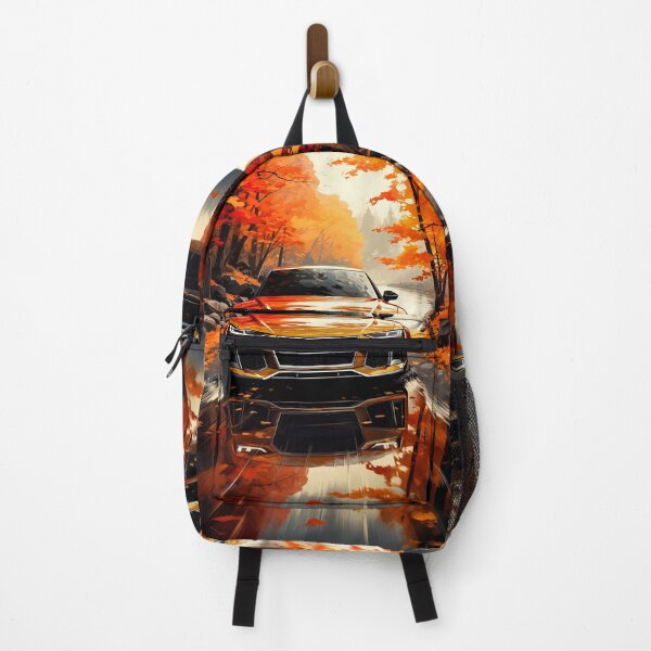 Item preview, Golden forest tunnel framing a bright performance car in motion designed and sold by RevUpDesign.