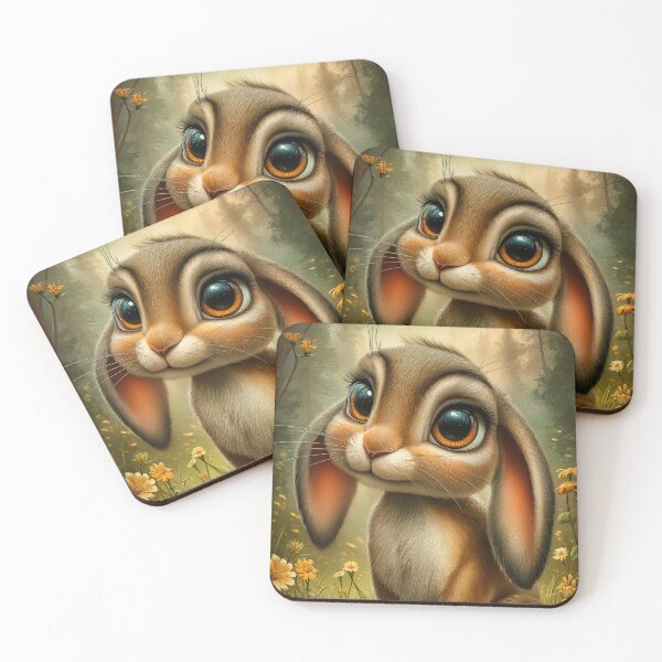 Item preview, Cute Bunny in a Flower Meadow designed and sold by PetsArt.