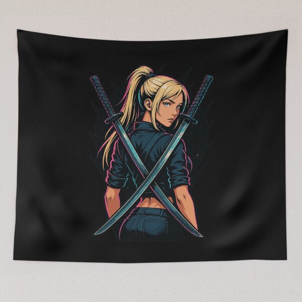 Item preview, Warrior Woman Dual Katanas Pose designed and sold by Svenniibee.