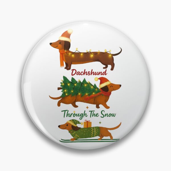 Item preview, Dachshund Through The Snow Funny Christmas designed and sold by Clinomania Art.