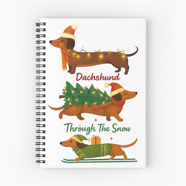Item preview, Dachshund Through The Snow Funny Christmas designed and sold by Clinomania Art.