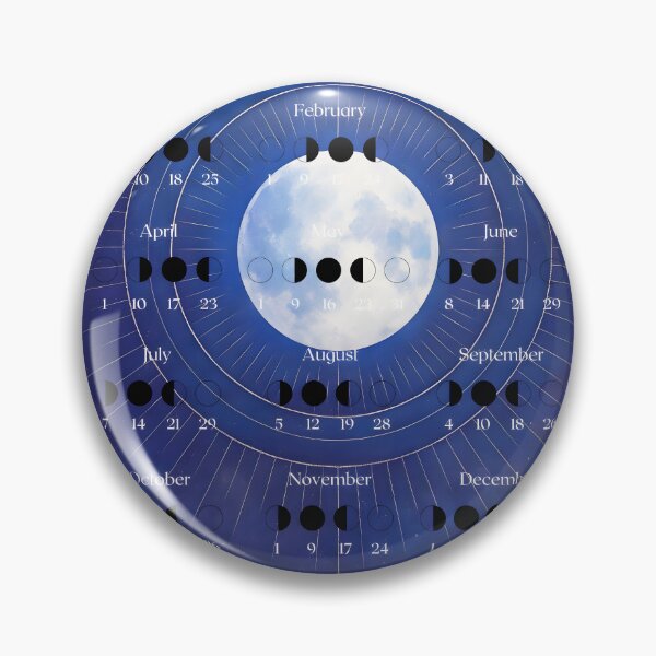 Item preview, 2026 Lunar Calendar – Radiant Full Moon with Golden Halo designed and sold by EmeraldeaDesign.