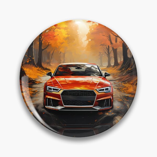 Item preview, Hot hatch racing down a leaf covered forest road designed and sold by RevUpDesign.