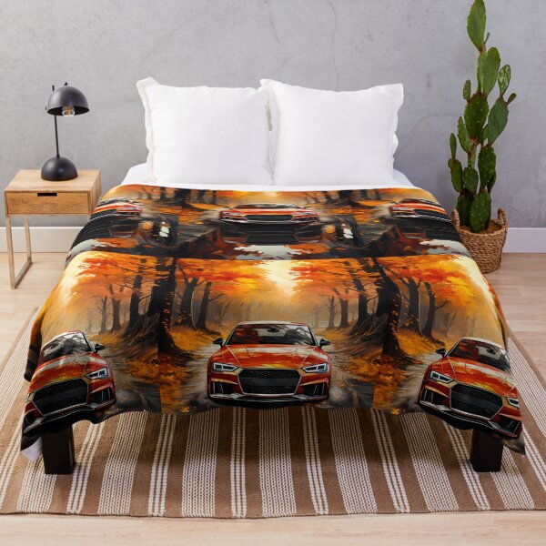 Item preview, Hot hatch racing down a leaf covered forest road designed and sold by RevUpDesign.