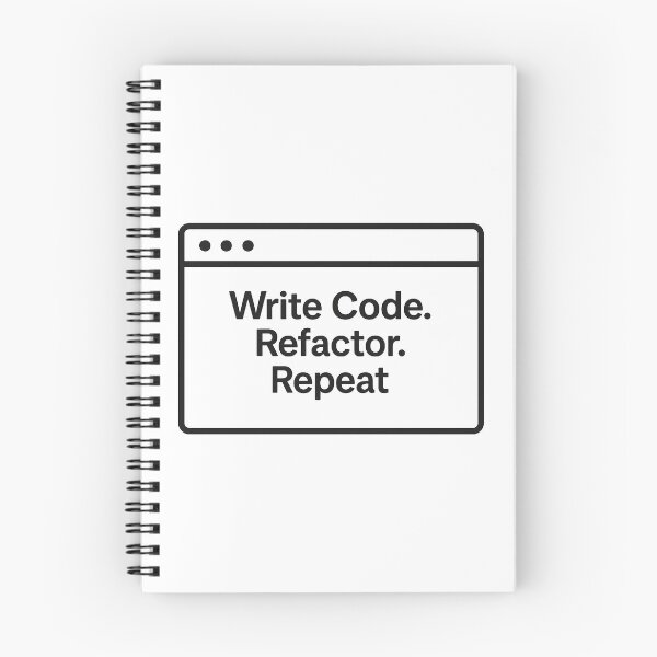 Item preview, Write Code Refactor Repeat Developer Humor designed and sold by techy-rrr.
