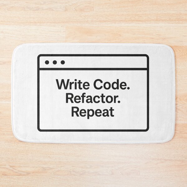 Item preview, Write Code Refactor Repeat Developer Humor designed and sold by techy-rrr.