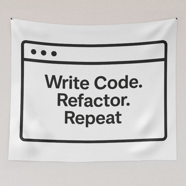 Item preview, Write Code Refactor Repeat Developer Humor designed and sold by techy-rrr.