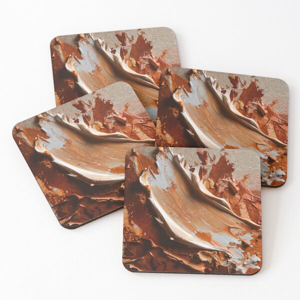 Item preview, Abstract Oil Paint Texture Design with Swirling Earth Tones on Canvas designed and sold by SplashTastic.
