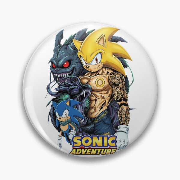 Item preview, Super Sonic Tattooed Gym Bro T-Shirt | Beta Sonic & Chao Dragon | Sonic Adventure Edgy Art Design | Gaming Tee designed and sold by LoupeRout.