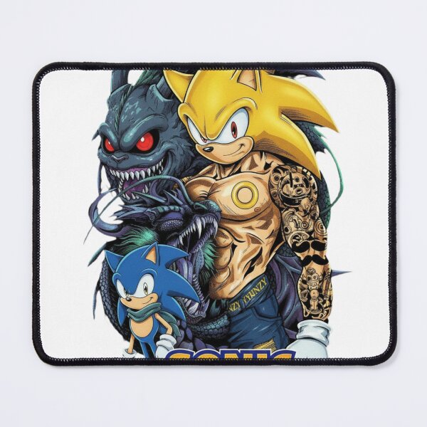 Item preview, Super Sonic Tattooed Gym Bro T-Shirt | Beta Sonic & Chao Dragon | Sonic Adventure Edgy Art Design | Gaming Tee designed and sold by LoupeRout.
