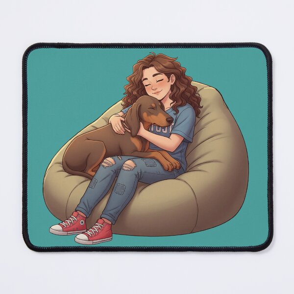 Item preview, Beanbag Snuggles: Girl and Her Dog designed and sold by SSeller2025.