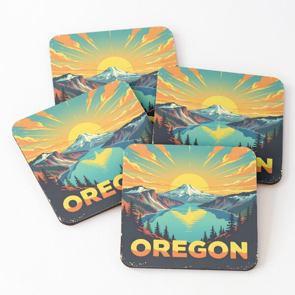 Item preview, Oregon, USA: Vintage-Style Painterly Travel Poster designed and sold by LSVart.