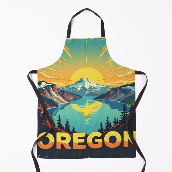 Item preview, Oregon, USA: Vintage-Style Painterly Travel Poster designed and sold by LSVart.