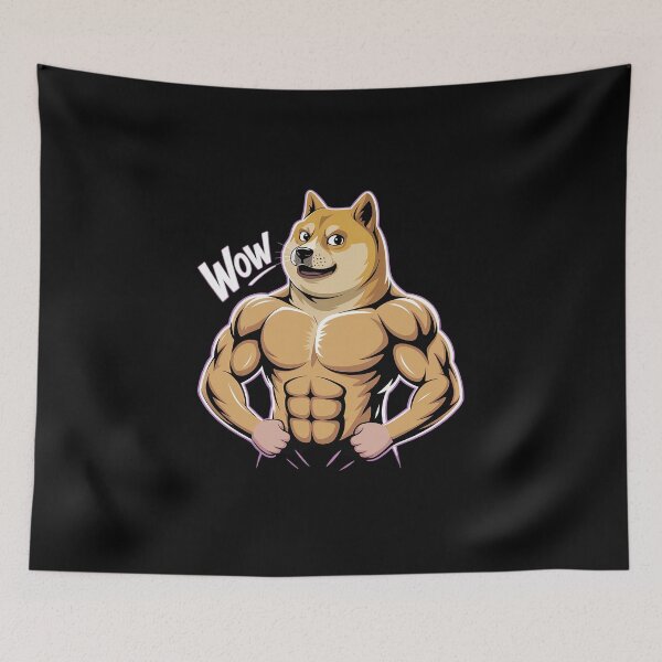 Item preview, Swole Dog Muscle Cheems Shiba Inu Ironic Dog Meme designed and sold by TijanaARTSt88.