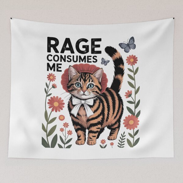 Item preview, Rage Consumes Me Funny Cat Meme designed and sold by Cowlifes.