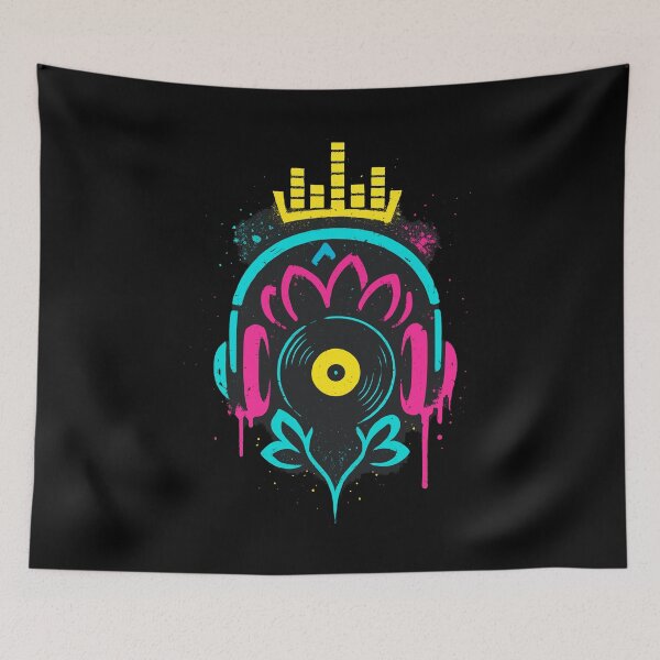 Item preview, Musik Headphones Vinyl Crown Equalizer Lotus Vibe designed and sold by Svenniibee.