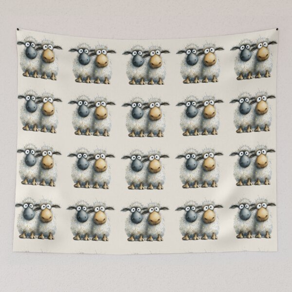 Item preview, Gorgeous Sheep ' Bah Bah 2 Sheep’ BY SHiRLeY MacARTHuR designed and sold by Shirley MacArthur Art.