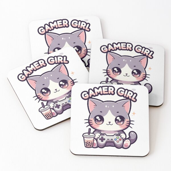 Item preview, Kawaii Gamer Cat For Girls – Cute Gaming Lover designed and sold by GrumpySableye.