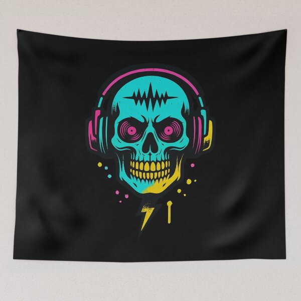 Item preview, Musik Skull Headphones Soundwave Lightning designed and sold by Svenniibee.