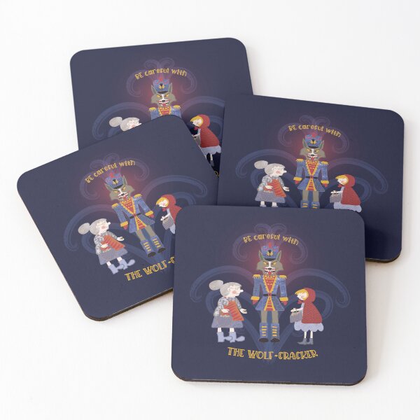 Item preview, THE WOLF-CRACKER, A CHRISTMAS STORY, navy blue designed and sold by WONDERPRINTVALLEY.