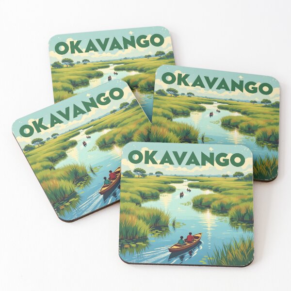 Item preview, Okavango Delta, Botswana: Vintage-Style Painterly Travel Poster designed and sold by LSVart.