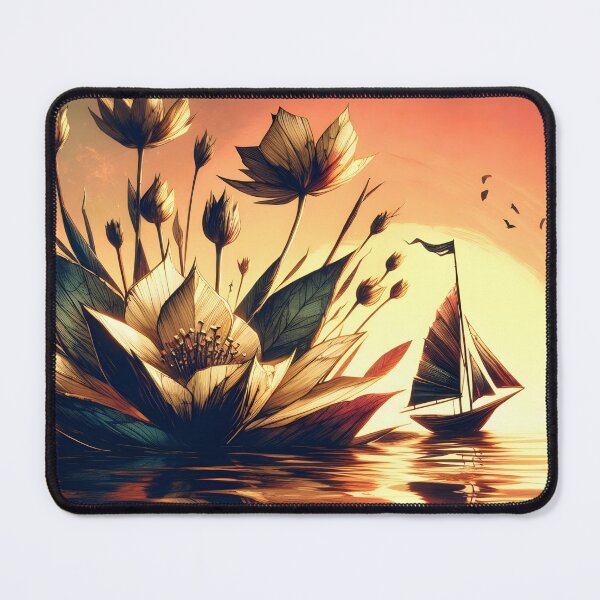 Item preview, Flower and Boat, Ai Generated Art designed and sold by ACC .
