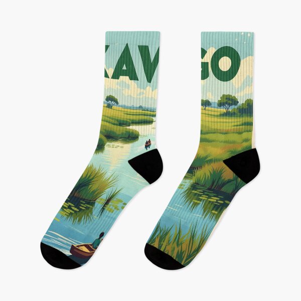 Item preview, Okavango Delta, Botswana: Vintage-Style Painterly Travel Poster designed and sold by LSVart.