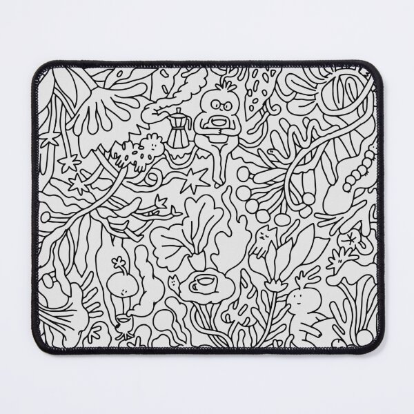 Item preview, Doodle magic forest keepers with mushroom cats and coffee  designed and sold by kostolom3000.