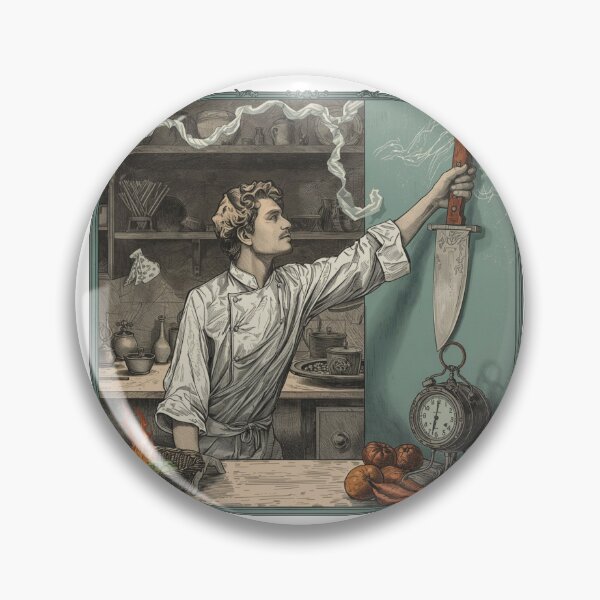 Item preview,  chef take knife – Distracted by Knives designed and sold by w66aboo.
