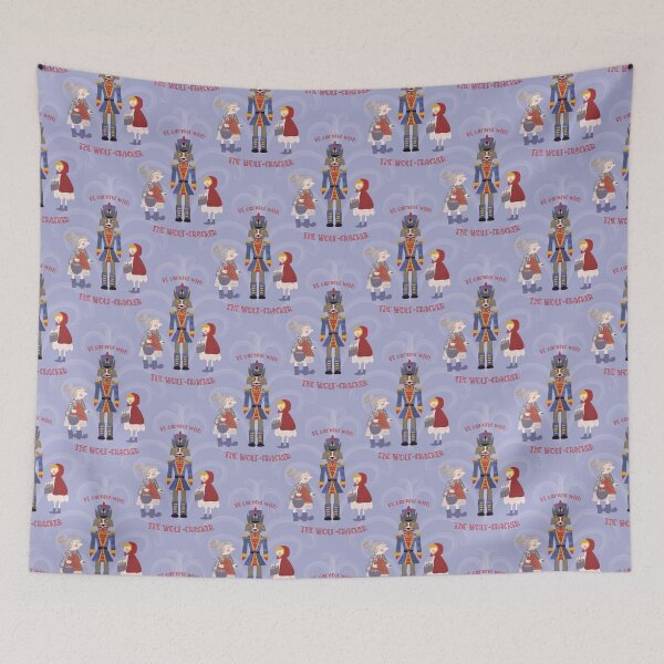 Item preview, THE WOLF-CRACKER, A CHRISTMAS STORY with Little Red Riding Hood and Grandma, light blue designed and sold by WONDERPRINTVALLEY.