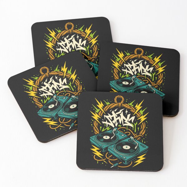 Item preview, Turntables Neon Beats Energetic Graffiti Style designed and sold by Svenniibee.