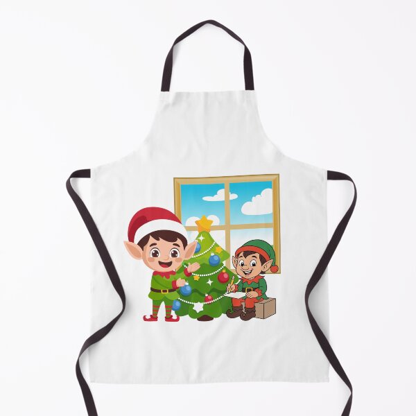 Item preview, Cute Elves Decorating the Christmas Tree designed and sold by ankeyhooba.