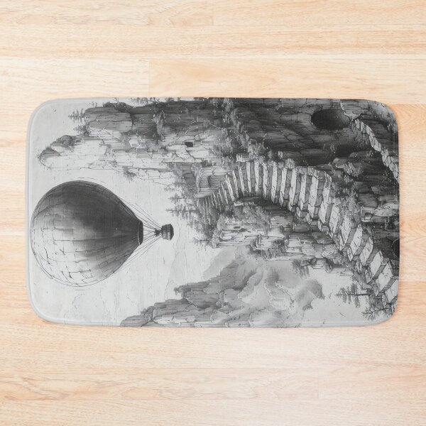 Item preview, Balloon overcomes mountain peak with stairs designed and sold by Mianku | Für das Leben.