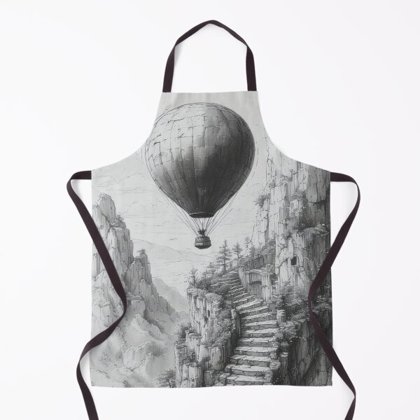 Item preview, Balloon overcomes mountain peak with stairs designed and sold by Mianku | Für das Leben.