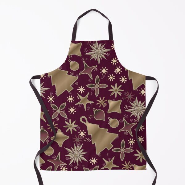 Item preview, Luxurious Burgundy & Gold Christmas Tree & Starburst Pattern designed and sold by HopeAndHustle.