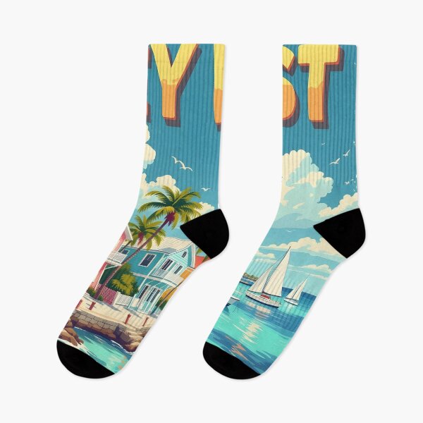 Item preview, Key West, Florida, USA: Vintage-Style Painterly Travel Poster designed and sold by LSVart.