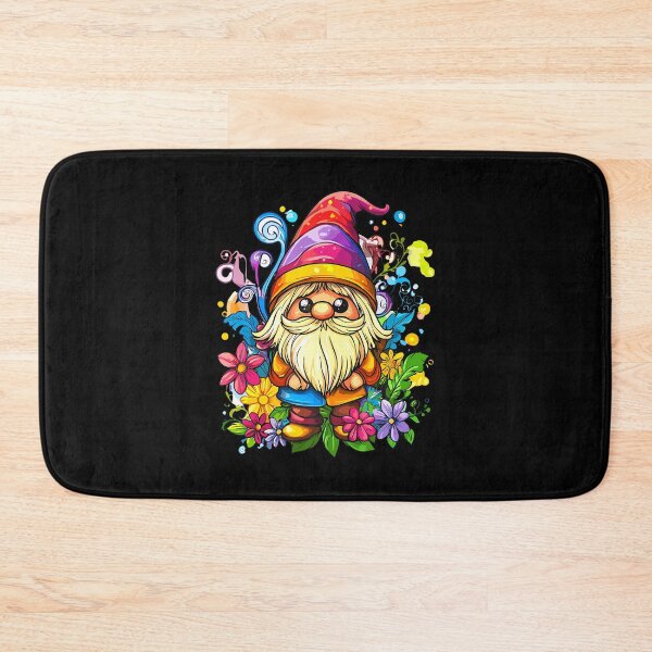 Item preview, Vibrant Whimsical Gnome Surrounded By Flowers designed and sold by DianaEsther1.
