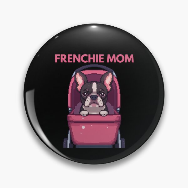 Item preview, Frenchie Mom - Cute French Bulldog in Stroller Pixel Art Gift designed and sold by JonyDG.