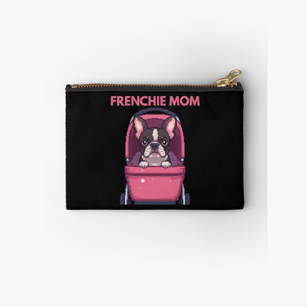 Item preview, Frenchie Mom - Cute French Bulldog in Stroller Pixel Art Gift designed and sold by JonyDG.